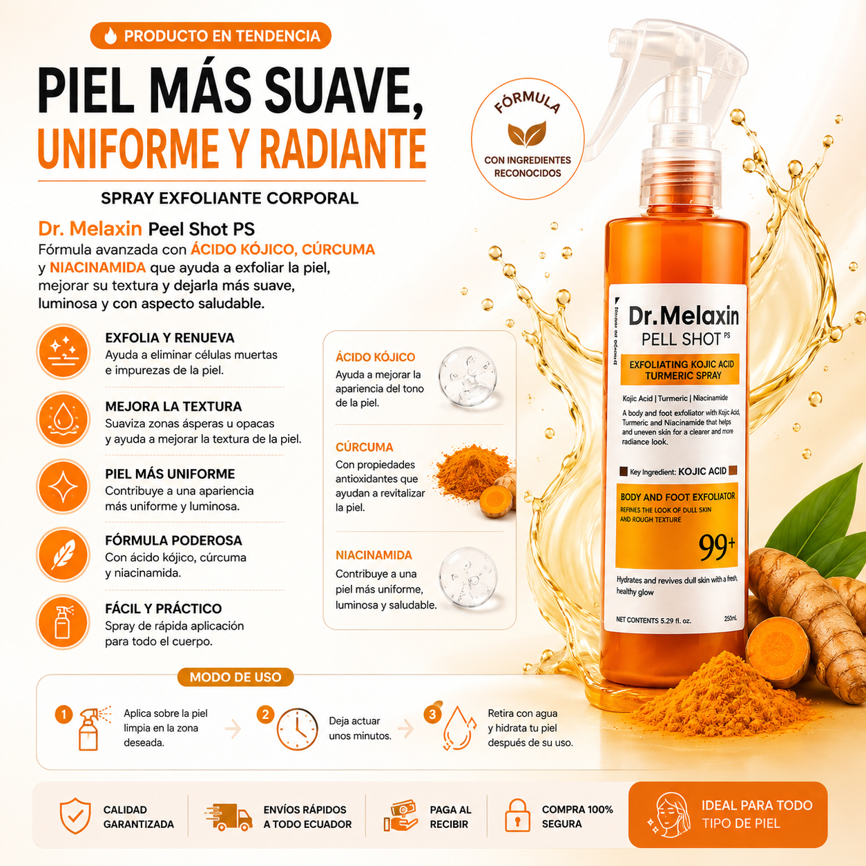Dr. Melaxin Peel Shot PS – Exfoliación Avanzada para una Piel Más Suave y Radiante